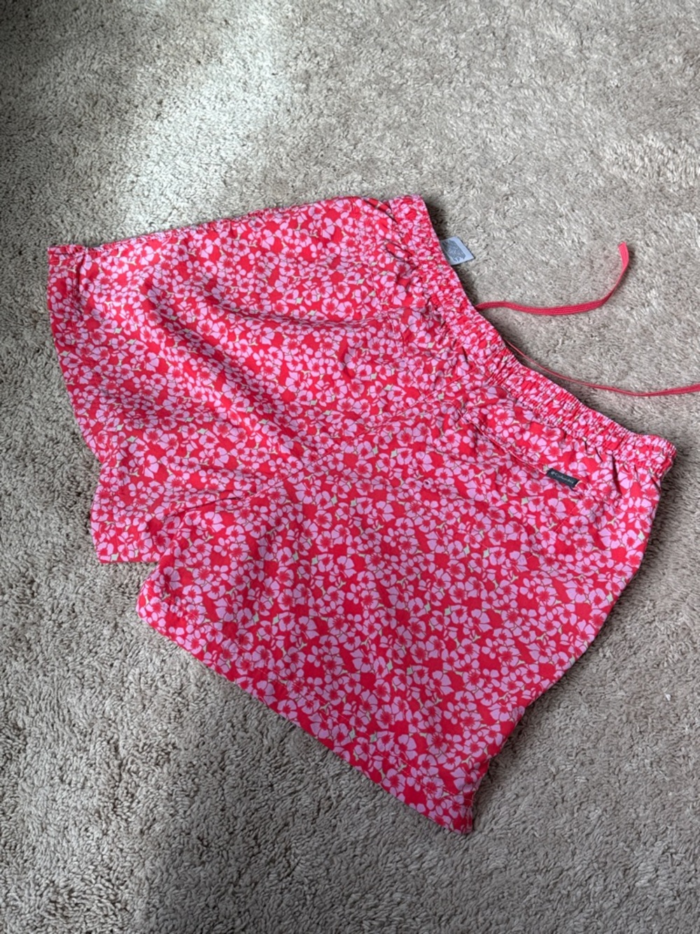 Columbia Pink Floral Drawstring Women’s Shorts size L - Picture 10 of 12